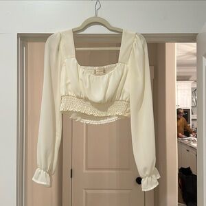 Altar’d state off white cropped long sleeve. Size S